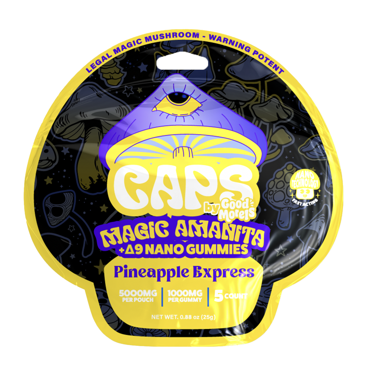 Caps Magic Aminita + Delta 9 Gummies Nano Pineapple Express